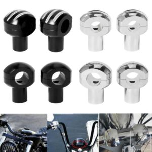 25MM オートバイハンドルバークランプライザーキット ライザーバーマウント ハーレー ホンダ用 1インチハンドルバーライザー ブラック 汎用 部品 カスタムパ