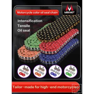 汎用カラフルオートバイチェーンオイルシールチェーンOリング520 525 428チェーン120 136リンクATVクワッドMXエンデューロモタードレーシング用 部品 カスタ