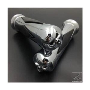 汎用 1インチ 25MM ハンドルバー スカル ハンドグリップ オートバイ用ハンドグリップ ハーレー ホンダ ヤマハ スズキ カワサキ用 部品 カスタムパーツ