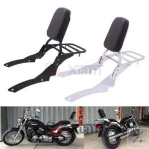 ヤマハ ドラッグスター V-STAR 400 650 カスタム 1996-2013 - 17用 オートバイ パッセンジャーバックレスト シシーバー キャリア付き 部品 カスタムパーツ