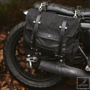 レトロバイクサドルバッグ 防水バイクサイドバッグ 大容量サドルバッグ キャンバスバイクバックパック ヴィンテージ 部品 カスタムパーツ アクセサリー