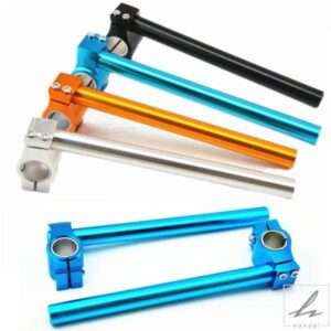 2個の汎用レーシングCNC 26MM 27MM 28MM 29MM 30MMクリップオンオンフォークハンドルバーハンドルバーカフェレーサーバイク用 部品 カスタムパーツ
