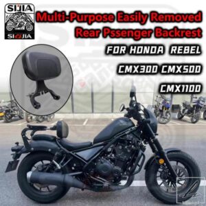 多目的折りたたみ式ライダードライバーパッセンジャーバックレストシーシーバー ホンダ 500 1100 CMX 300 CMX500 CM1100用 部品 カスタムパーツ