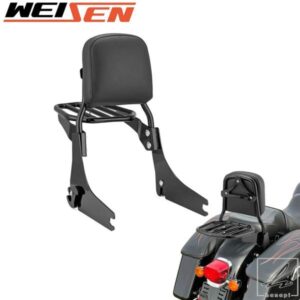 2012-2016 ハーレー ダイナ スイッチバック FLD 用 スタンダード高さ パッセンジャーバックレスト シーシーバー + ラゲッジラック アクセサリー 部品 カスタ
