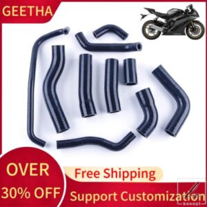 2006-2018 ヤマハ YZFR6 2007 - 14 バイク用シリコンラジエータークーラントホースパイプキット 部品 カスタムパーツ アクセサリー