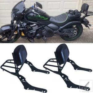 新型オートバイ用バックレストシェルフ シシーリアパッセンジャーシートバーバンパー KAWASAKI VULCAN 650 S VN650 EN650 S650 2015-2023に適合 部品 カスタ