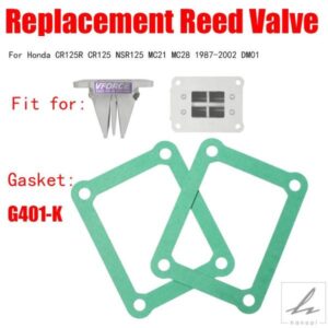 2個/1個 ガスケット G401-K 交換用リードバルブ VFORCE 3 V4R01D V301A DM01 ホンダ CR125R CR125 NSR125 MC21 MC28 1987-2002 DM01用 部品 カスタムパーツ