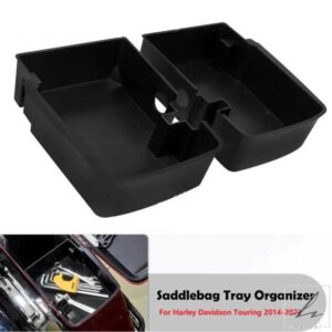 左/右 オートバイ用ハードバガー トップシェルフ サドルバッグ トレイ オーガナイザー 右側 ハーレーダビッドソン ツーリング 2014-2022用 部品 カスタムパ