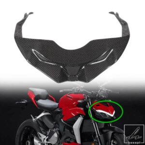 1PC カーボン オートバイ フロント ヘッドライト ロア サラウンド フェアリング モディファイ DUCATI ストリートファイター V4/ 2020 2021 2022用 部品 カス