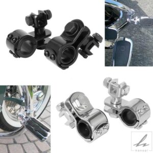 2個 1-1/4'' 32MM オートバイクラッシュバー エンジンガード フットペグマウントクランプ ハーレーツーリング用 部品 カスタムパーツ アクセサリー