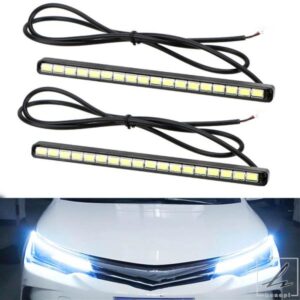 車用デイタイムランニングライト カースタイリング 防水 DC 12V 車用デイタイム LED ライト 18 LED 汎用 DRL 部品 カスタムパーツ アクセサリー
