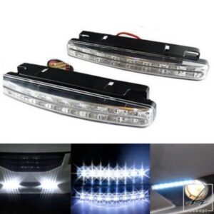 2個 8 LED 車用デイタイムランニングライト カースタイリング DRL 車用デイタイムランプ ドライビング DRL フォグランプ ライト スーパー 12V ホワイト 防水