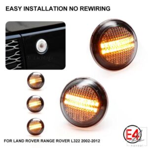 ランドレンジローバー L322 2002-2012 ダイナミック LED 点滅ウィンカー サイドマーカーランプ カーライト 2個 部品 カスタムパーツ アクセサリー