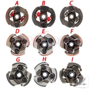 2ストローク47CC 49CCアルミアイアン製ミニモト遠心クラッチ合金製ミニモトダートバイクATVクワッド2シュースプリング3シュースプリング 部品 カスタムパー