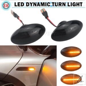 1ペア BMW MINI COOPER R50 R52 R53 ダイナミック LED サイドマーカーライト シーケンシャルウィンカーランプ 2004 - 08 用 部品 カスタムパーツ