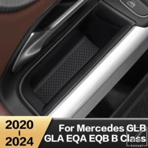 メルセデスベンツ EQA EQB GLB GLA Bクラス W247 X247 H247 2020 - 2024 車ドア収納ボックスバッグハンドルインテリアアクセサリー 2個 部品 カスタムパーツ