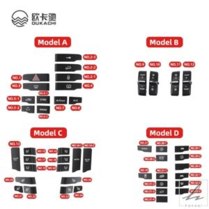 ポルシェ カイエン 7P5 パナメーラ 970 マカン 95B 用 フロント リア NSOLE エアベント 温度調節 換気 AC ボタン スイッチ キャップ 部品 カスタムパーツ