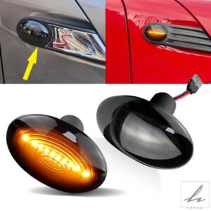 2個 CANBUS LED サイドマーカー ウィンカーライト MINI COOPER R56 R57 R58 R59 2007-2013 CL-R56-LSM-SM リピーター ウィンカーライト 部品 カスタムパーツ