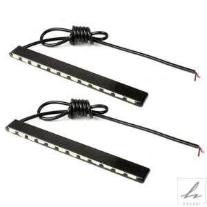 2個 車用デイタイムランニングライト ホワイトライト 12 LEDランプ 7030 部品 カスタムパーツ アクセサリー