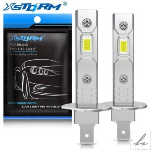 XSTORM H1 H3 LEDヘッドライトバルブ ミニ50W 20000LM CSP 車用ヘッドランプ ファンレスライト オートダイオードフォグランプ 12V 6000K 自動車用 部品 カス