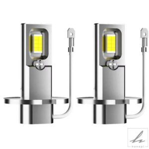 2個入り高出力H3 H1 LEDヘッドライト 1:1 ミニサイズヘッドランプ 30000LM 車用ランプ 超高輝度プラグアンドプレイ LED H3 車用電球 部品 カスタムパーツ