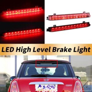 1PC レッド LED サードハイレベルブレーキストップライト クリア/ブラックレンズ ミニクーパー R56 カントリーマン R60 OEM#63257221834 カーアクセサリー