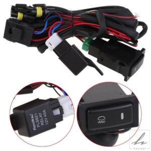 汎用 12V 40A リレー配線ハーネスオン/オフスイッチキット付き車用 LED フォグランプ用 部品 カスタムパーツ アクセサリー
