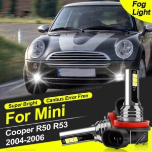 2個 200W 6000K 超高輝度ホワイト LED電球 H11 CANバス LED車フロントフォグランプ ミニクーパー R50 R53 2004-2006用 部品 カスタムパーツ アクセサリー