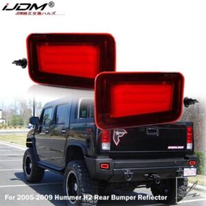2005-2009 ハマー H2 LED バンパーリフレクターライト テールブレーキリアフォグランプウィンカーライト機能 2個 赤 3157 部品 カスタムパーツ アクセサリー