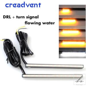 多機能流水ハイパワーアルミ車LEDデイタイムランニングライトホワイトDRLフォグランプウィンカーイエローDC 12V 部品 カスタムパーツ アクセサリー