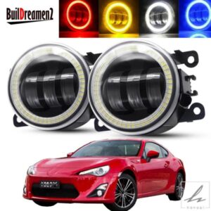 トヨタ 86 GT86 車用 エンジェルアイ フォグライト アセンブリ 2個 フロントバンパー LED レンズ フォグ デイタイム ランニングランプ DRL 30W 6000LM 12V
