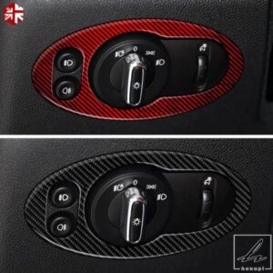 ミニクーパー F55 F56 2014年以降用カーボンインテリアヘッドライトスイッチカバートリム 部品 カスタムパーツ アクセサリー