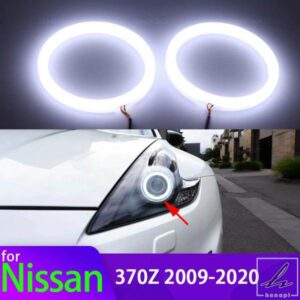日産 370Z 2009-2020 カーアクセサリー 6000K ホワイト SMD コットンライト LED エンジェルアイリングキット WATTANTY 部品 カスタムパーツ アクセサリー