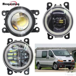 2 X 車用 H11 フォグランプ LED ハローリング エンジェルアイ DRL 4000LM 12V ルノー トラフィック 2.5L L4 ディーゼル ターボチャージ 2003 - 06 用 部品