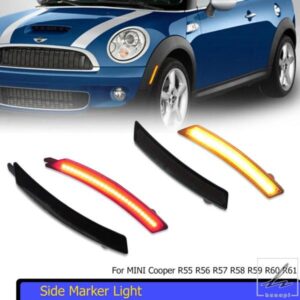 車用LEDフロント/リアバンパーサイドマーカーウィンカーライトパーキングライトMINI COOPER R55 R56 R57 R58 R59 R60 R61 2007-2016用 部品 カスタムパーツ