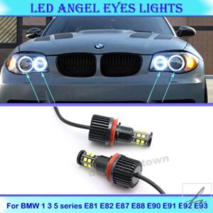 120W LED 車用ハローリング エンジェルアイ電球 BMW 1 3 5 X Z シリーズ E60 E70 X5 E71 X6 X6M E89 E81 E82 E87 E88 E90 E91 E92 E93 M3 用 部品 カスタム