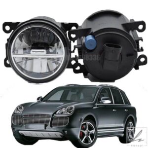 2個 エンジェルアイズ カースタイリング フロントバンパー LEDフォグランプ 高輝度フォグランプ カイエン 955 2002-2015用 部品 カスタムパーツ