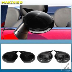 2個入り バックミラーキャップカバー 光沢ブラック 貼り付け式 BMW MINI COOPER R55 R56 R57 R58 R60用 部品 カスタムパーツ アクセサリー
