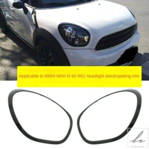1/2ピース 車用ヘッドライトリングベゼルトリムサラウンドカバー ミニクーパー R60 カントリーマン 2011 - 16 51139801573 部品 カスタムパーツ