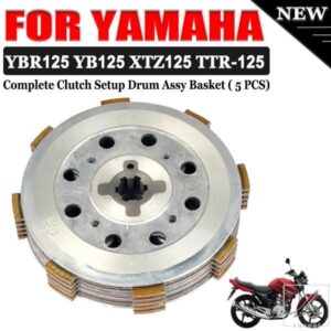 YAMAHA YBR125 YB125 XTZ125 TTR-125 オートバイ用 完全クラッチセットアップ ドラムアセンブリ バスケット フリクションプレートキット シットクラッチプレ
