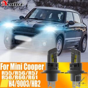 2個 H4 HB2 9003 LED ヘッドライト CANバスバルブ ハイパワー ホワイト フォグランプ ダイオードランプ 12V 55W ミニクーパー R55 R56 R57 R58 R60 R61用 部