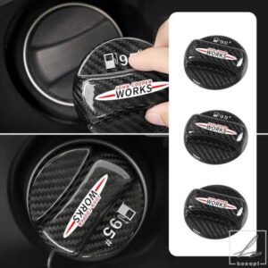 車用カーボンタンクカバー 燃料タンクトリムキャップ 95# 98# MINI WORKS COOPER R56 F55 F56 R50 R53 R55 R57 R58 R59 R60 ONE JCW用 部品 カスタムパーツ
