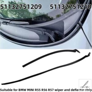 車用フロントガラスエプロンカウルトリムウェザーストリップラバーシール BMW MINI COOPER S R55 R56 R57 2006-2015 LHD 51132751209/10 部品 カスタムパー