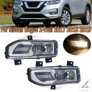 日産ローグ X-TRAIL X TRAIL T32 2017 2018 2019用フロントバンパーフォグランプフォグランプフォグランプカバーグリルベゼルブラケットハーネス 部品 カス