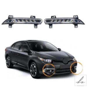 ルノー フルエンス ヘッドライト デイタイム LED ライト フォグ 2013-2014-2015-2016 266005976R 266057986R 部品 カスタムパーツ アクセサリー