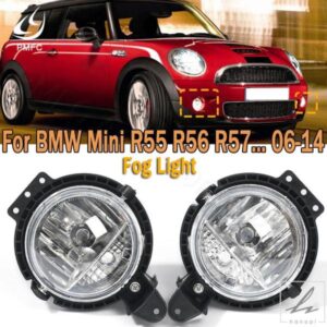 PMFC 車用フォグランプ 電球付き ドライビングランプ BMW MINI R55 R56 R57 R58 CLUBVAN CLUBMAN COOPER ROADSTER COUNTRYMAN 63172751295 用 部品 カスタム