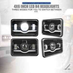 PETERBIL KENWORTH FREIGHTINGER FORD PROBE CHEVROLET OLDSMOBILE TRUCK用の4X6インチLEDヘッドライトDRL 部品 カスタムパーツ アクセサリー