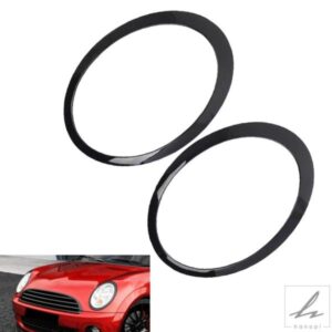 車用ヘッドライトリングトリム ミニクーパー R50 R52 R53 2001-2006 63126917835 63126917836 車用ランプリングカバーケース交換用 部品 カスタムパーツ