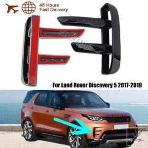 ランドローバー ディスカバリー 5 2017-2019 フォグランプカバー フロントバンパー フォグランプトリム ブラック カースタイリング VENT トリムアクセサリー