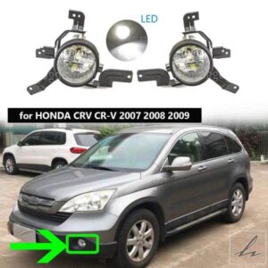 フォグランプ フロントバンパーランプ ハロゲン LED ホンダ CRV CR-V 2007 -2009 バンパーヘッドライト バルブ駆動アセンブリ付き フォグランプ 部品 カスタ